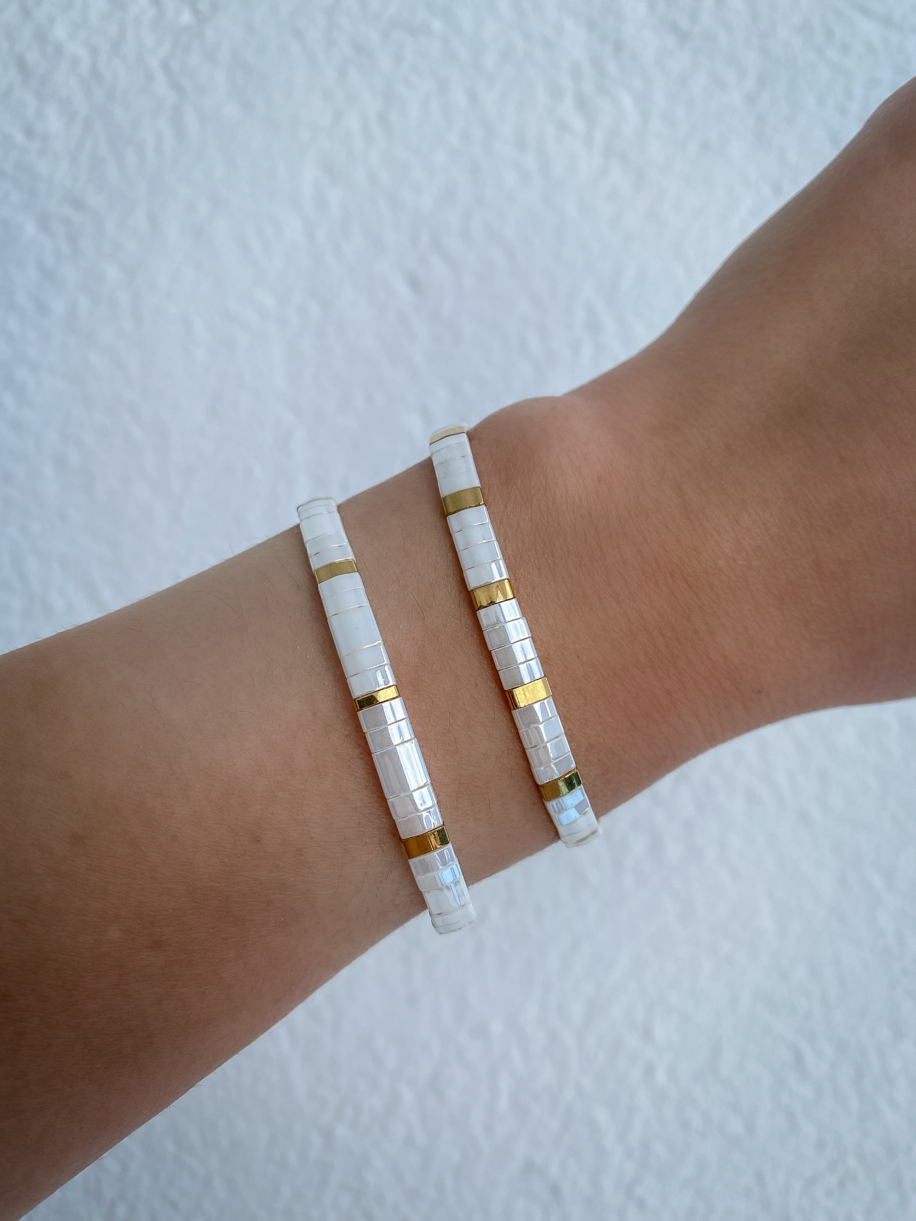 Kit bracelet avec Miyuki perles Tila Blue Gold